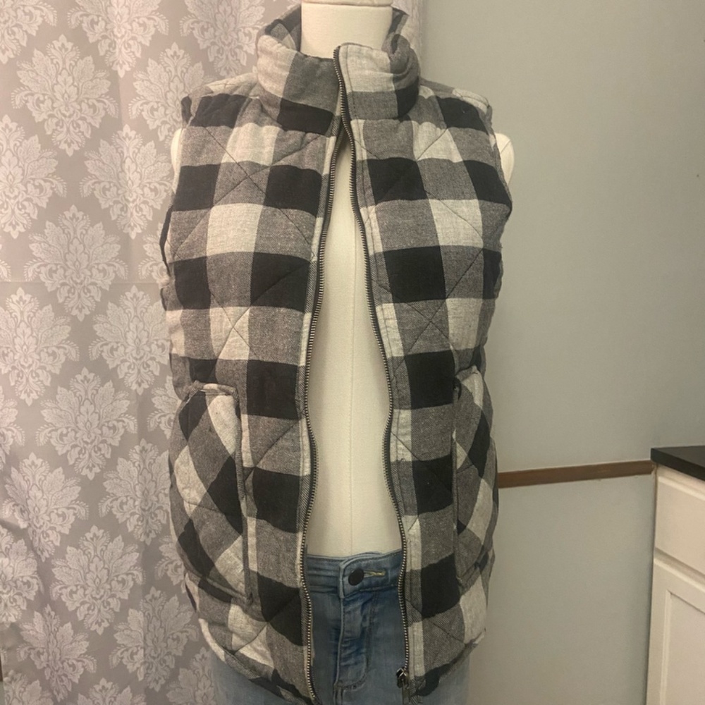 Women's Becaal Quilted Vest Dark Grey/Light Grey Size Medium